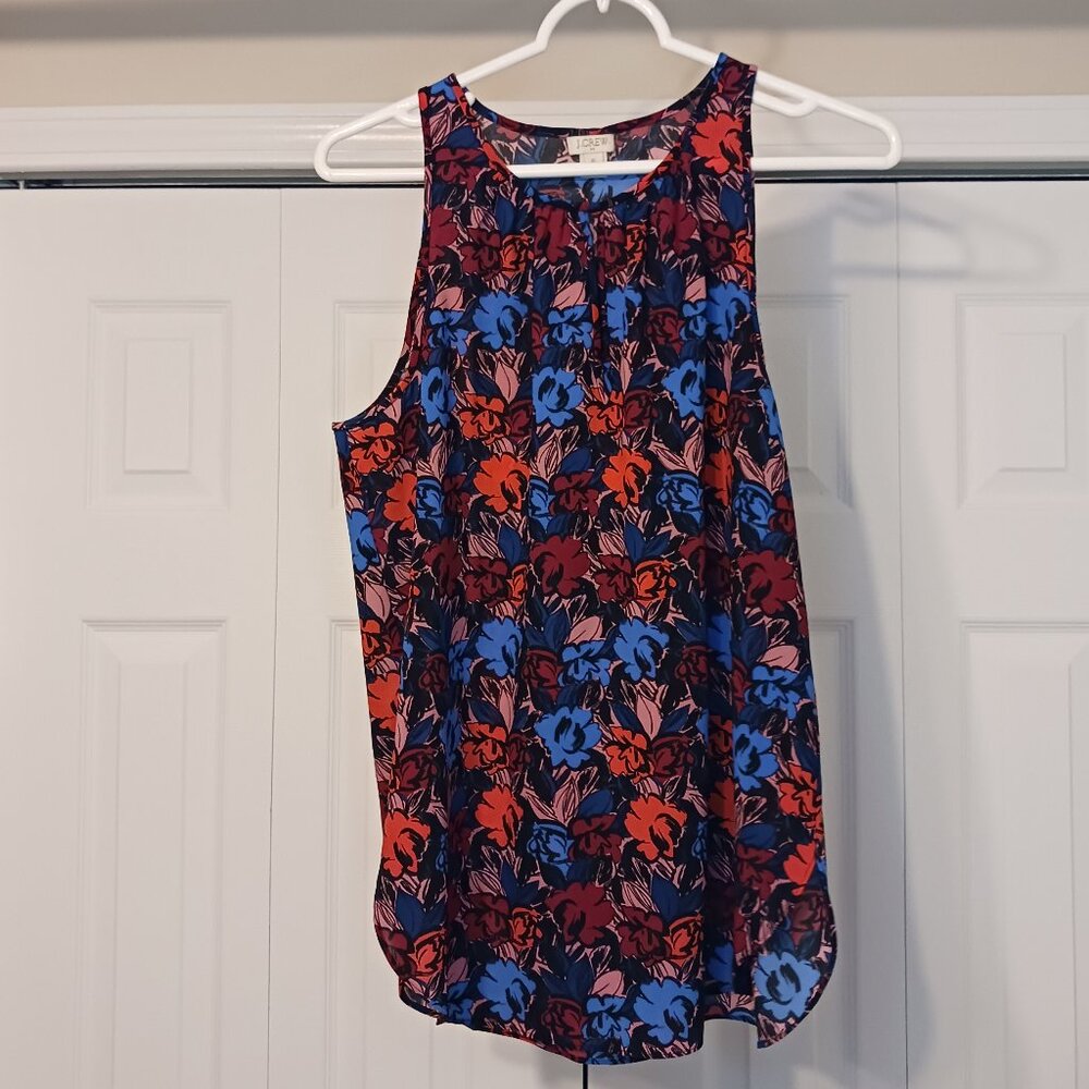 #18 3/$18 - J. Crew Red/Blue Tank Top Size 6